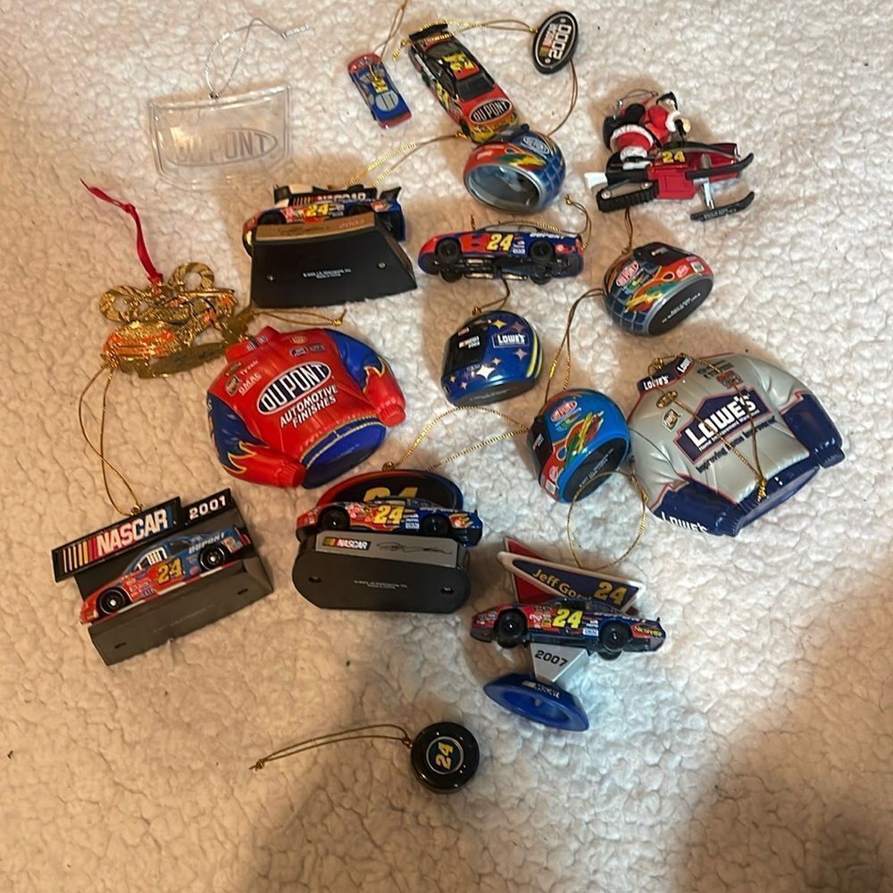 Vintage NASCAR Jeff gordan  Christmas ornaments bundle